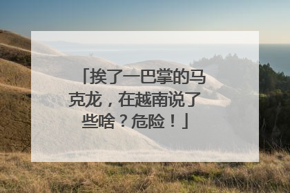 挨了一巴掌的马克龙，在越南说了些啥？危险！