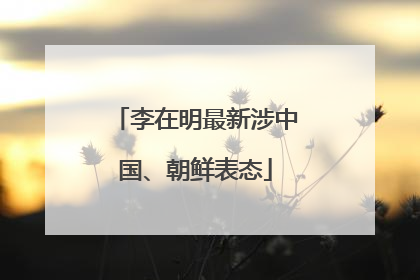 李在明最新涉中国、朝鲜表态