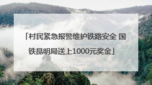 村民紧急报警维护铁路安全 国铁昆明局送上1000元奖金