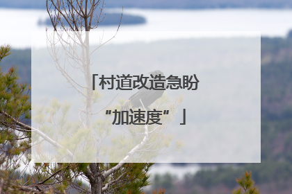 村道改造急盼“加速度”