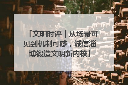 文明时评｜从场景可见到机制可感，诚信淄博锻造文明新内核