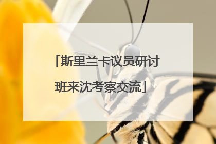 斯里兰卡议员研讨班来沈考察交流
