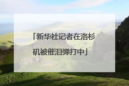 新华社记者在洛杉矶被催泪弹打中