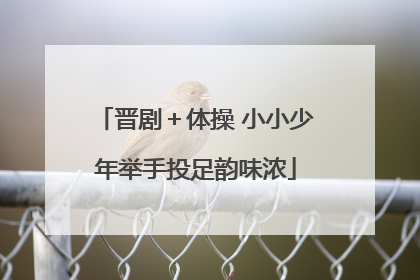 晋剧＋体操 小小少年举手投足韵味浓