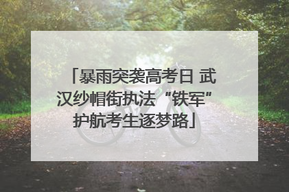 暴雨突袭高考日 武汉纱帽街执法“铁军”护航考生逐梦路