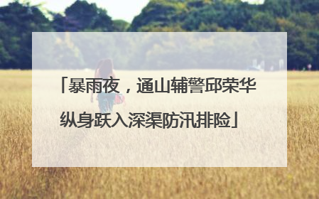 暴雨夜，通山辅警邱荣华纵身跃入深渠防汛排险