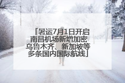 暑运7月1日开启 南昌机场新增加密乌鲁木齐、新加坡等多条国内国际航线