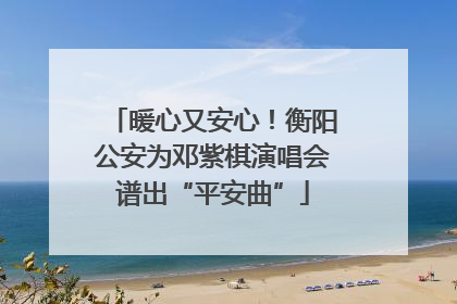 暖心又安心！衡阳公安为邓紫棋演唱会谱出“平安曲”
