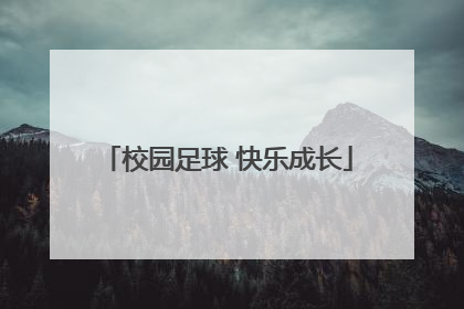 校园足球 快乐成长