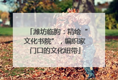 潍坊临朐：精绘“文化书院”，编织家门口的文化纽带