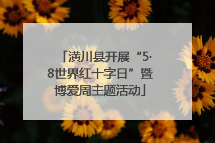 潢川县开展“5·8世界红十字日”暨博爱周主题活动