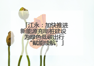 江永：加快推进新能源充电桩建设 为绿色低碳出行“赋能续航”