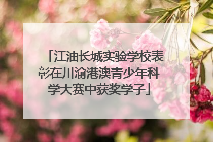 江油长城实验学校表彰在川渝港澳青少年科学大赛中获奖学子