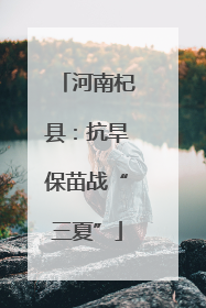 河南杞县：抗旱保苗战“三夏”