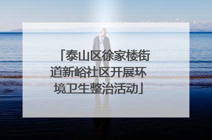 泰山区徐家楼街道新峪社区开展环境卫生整治活动