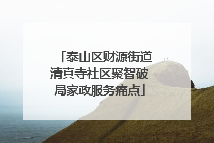 泰山区财源街道清真寺社区聚智破局家政服务痛点