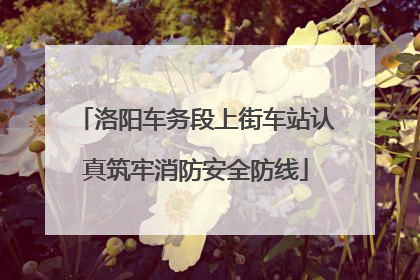 洛阳车务段上街车站认真筑牢消防安全防线