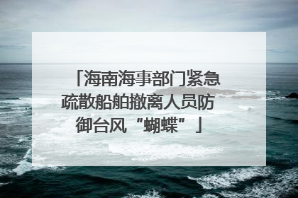 海南海事部门紧急疏散船舶撤离人员防御台风“蝴蝶”