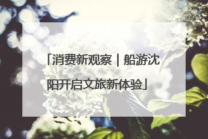 消费新观察｜船游沈阳开启文旅新体验