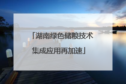 湖南绿色储粮技术集成应用再加速