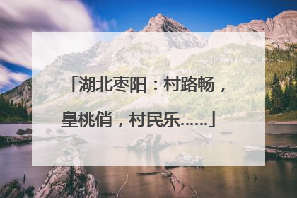 湖北枣阳：村路畅，皇桃俏，村民乐……