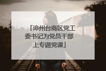 漳州台商区党工委书记为党员干部上专题党课