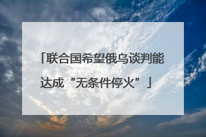 联合国希望俄乌谈判能达成“无条件停火”