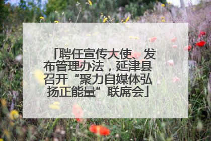 聘任宣传大使、发布管理办法，延津县召开“聚力自媒体弘扬正能量”联席会