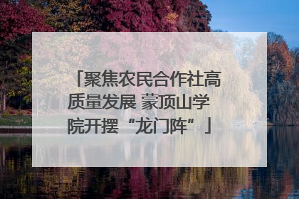 聚焦农民合作社高质量发展 蒙顶山学院开摆“龙门阵”