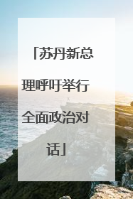 苏丹新总理呼吁举行全面政治对话