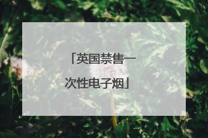 英国禁售一次性电子烟