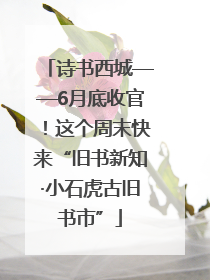诗书西城——6月底收官！这个周末快来“旧书新知·小石虎古旧书市”
