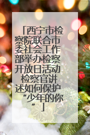 西宁市检察院联合市委社会工作部举办检察开放日活动 检察官讲述如何保护“少年的你”