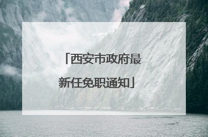 西安市政府最新任免职通知