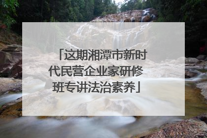 这期湘潭市新时代民营企业家研修班专讲法治素养