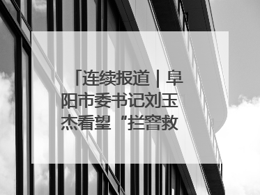 连续报道｜阜阳市委书记刘玉杰看望“拦窨救人”英勇团队