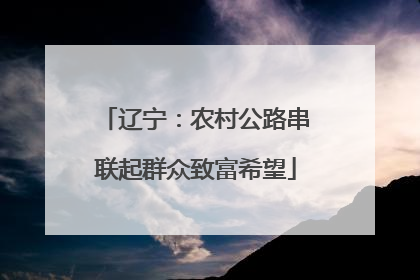 辽宁：农村公路串联起群众致富希望