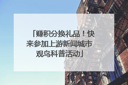赚积分换礼品！快来参加上游新闻城市观鸟科普活动