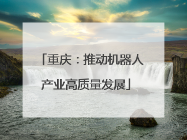 重庆：推动机器人产业高质量发展