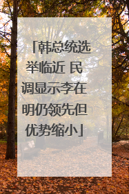 韩总统选举临近 民调显示李在明仍领先但优势缩小