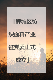 鲤城区纺织面料产业链党委正式成立