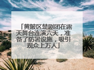 黄陂区楚剧团在露天舞台连演六天，准备了防暑设施，吸引观众上万人