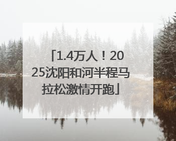 1.4万人！2025沈阳和河半程马拉松激情开跑