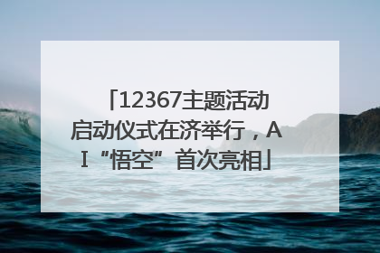 12367主题活动启动仪式在济举行，AI“悟空”首次亮相