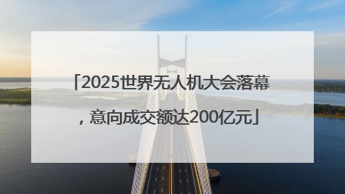 2025世界无人机大会落幕，意向成交额达200亿元
