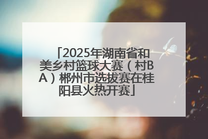 2025年湖南省和美乡村篮球大赛（村BA）郴州市选拔赛在桂阳县火热开赛