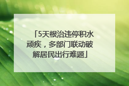 5天根治违停积水顽疾，多部门联动破解居民出行难题