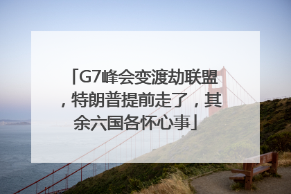 G7峰会变渡劫联盟，特朗普提前走了，其余六国各怀心事